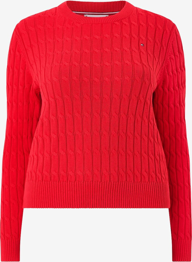 Genser Crv CO Cable Mid GG C-nk LS Swt - Rød