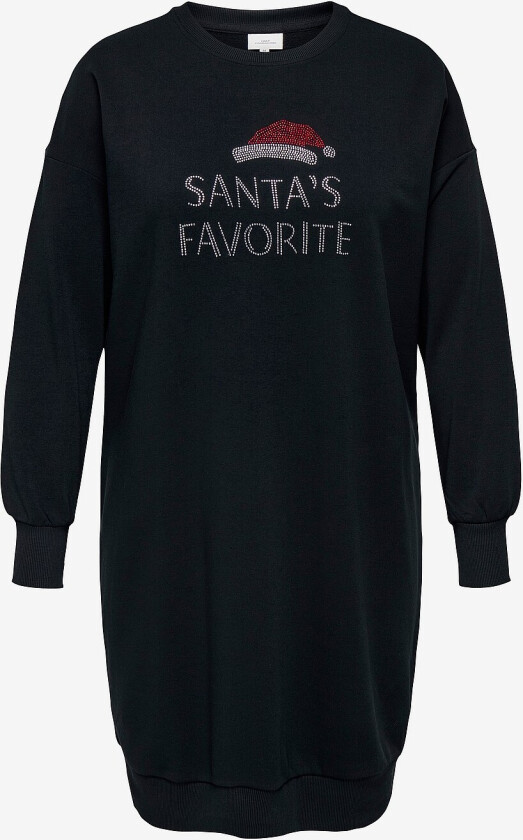 Kjole carSanta Xmas L/S O-neck Sweat - Svart