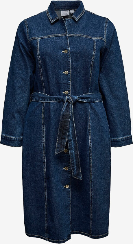 Denimkjole vmcTelly LS Bnk Dnm Vi3531 C - Blå