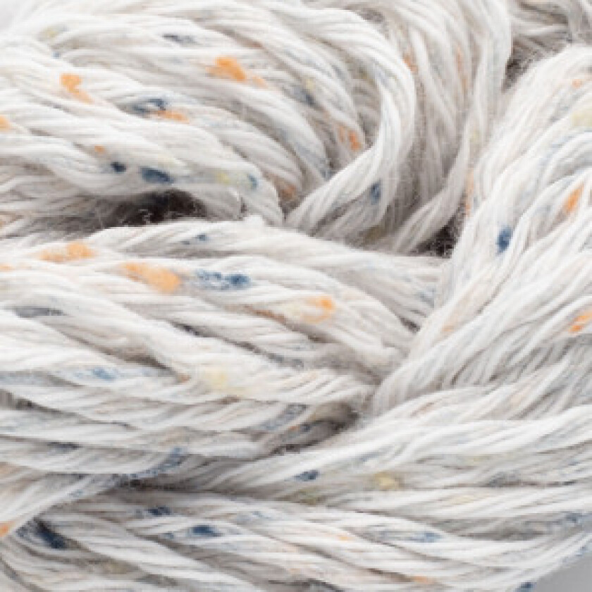 Gossypium Cotton Tweed Garn 1 Snøhvit