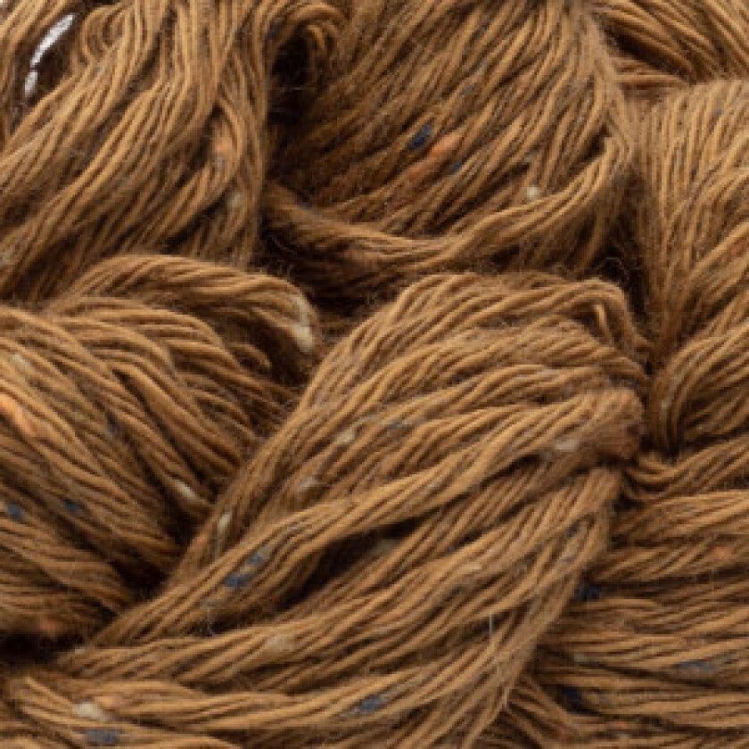 Gossypium Cotton Tweed Garn 4 Gyllenbrun