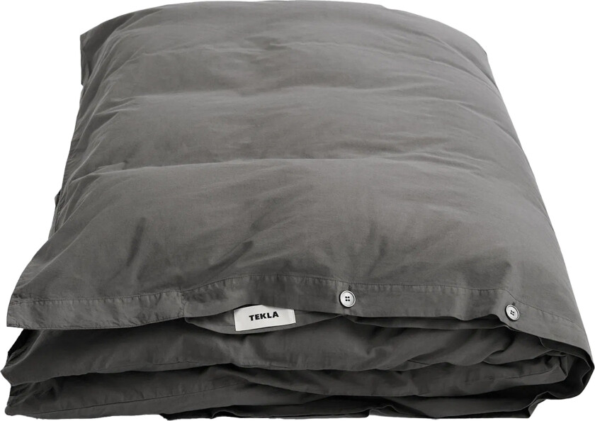 Percale Single Duvet Cover, 150x210, Dark Taupe - Dynetrekk