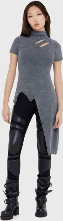 Goth T-skjorte - Infinity Top - S til 4XL - Damer - grå