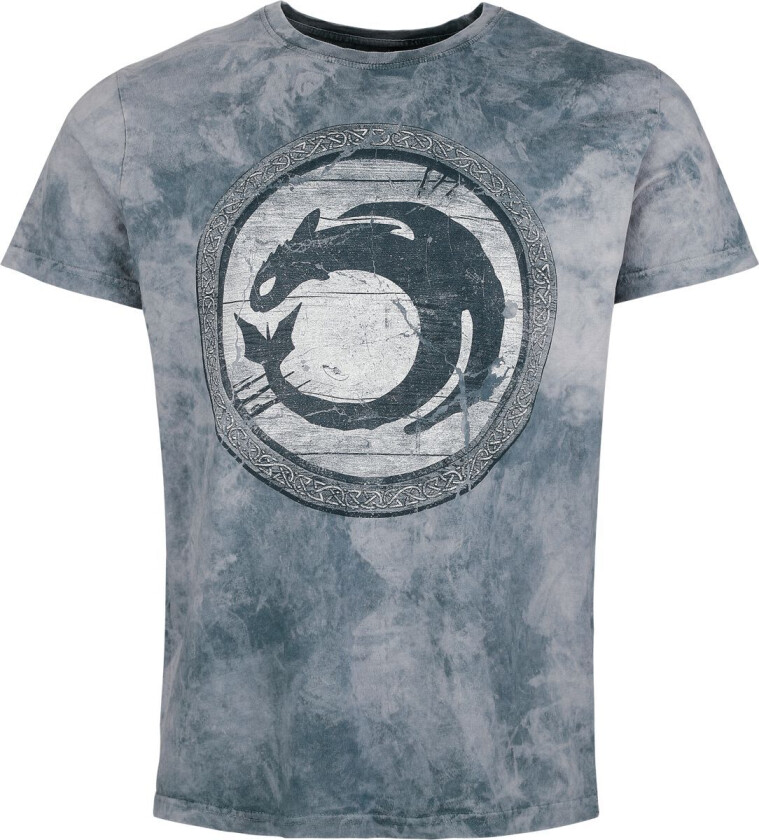 T-skjorte - Dragons - Shield - S til 4XL - Herrer - flerfarget