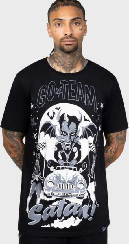 Goth T-skjorte - Gothabilly III - Go Team Satan - T-skjorte - XS til 4XL - Herrer - svart
