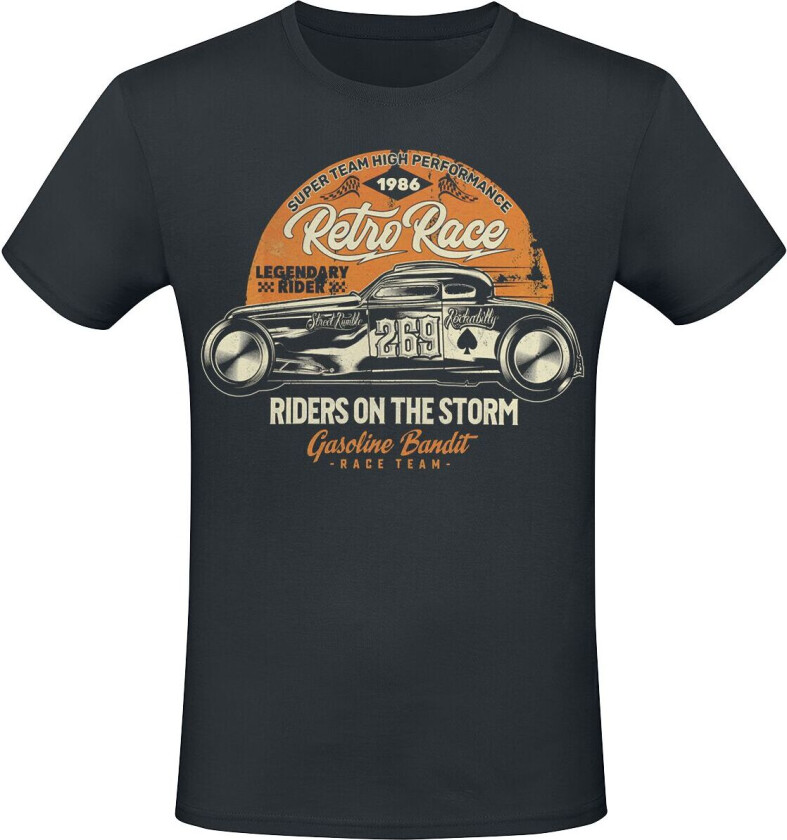 Rockabilly T-skjorte - Riders On The Storm - S til 4XL - Herrer - svart