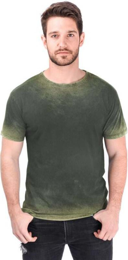 T-skjorte - Rex Retro Stone Green Parrot - S til 3XL - Herrer - grønn-svart