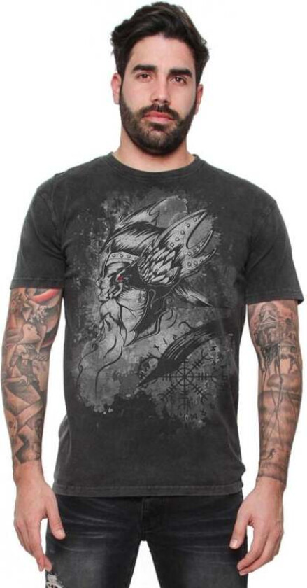 T-skjorte - Viking Crow - T-skjorte for Menn - S til 4XL - Herrer - svart