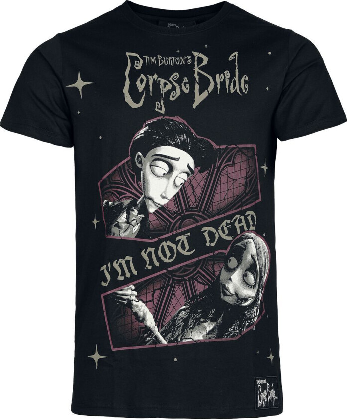 Goth T-skjorte - Corpse Bride T-skjorte - I'm not dead - XS til 4XL - Herrer - svart