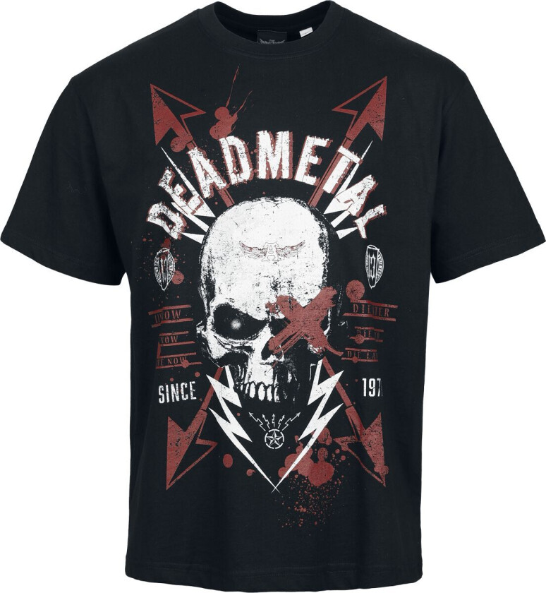 Goth T-skjorte - Dead Metal Men's Oversized T-skjorte - S til XXL - Herrer - svart