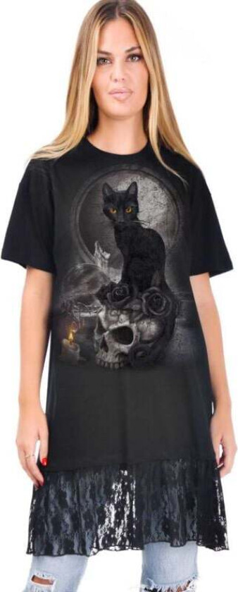 T-skjorte - Black Cat - S til XXL - Damer - svart