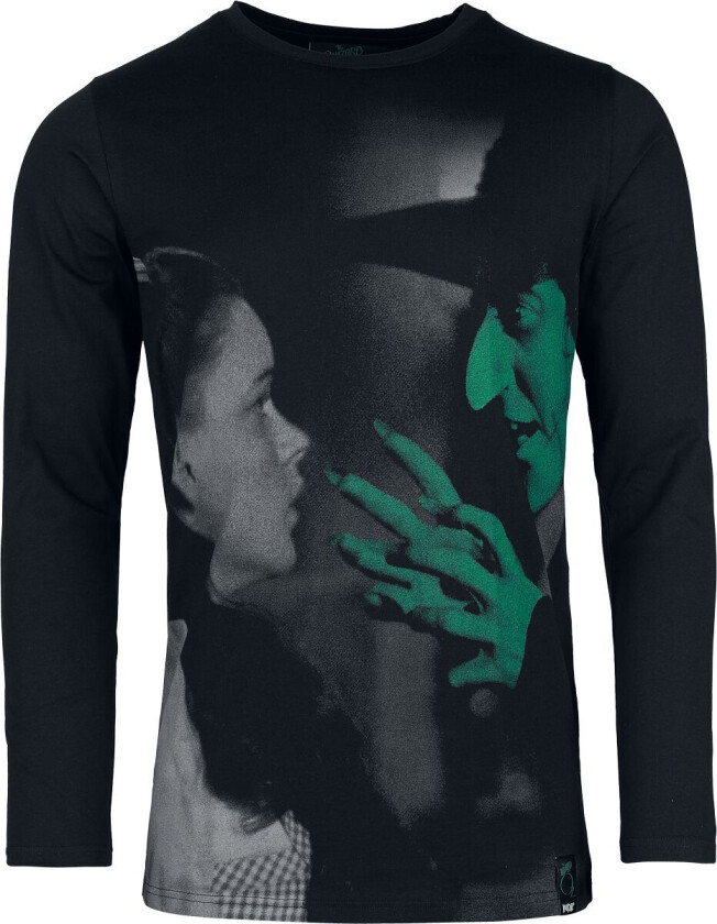 Goth T-skjorte - Wicked Witch Langermet Topp - XS til L - Herrer - svart