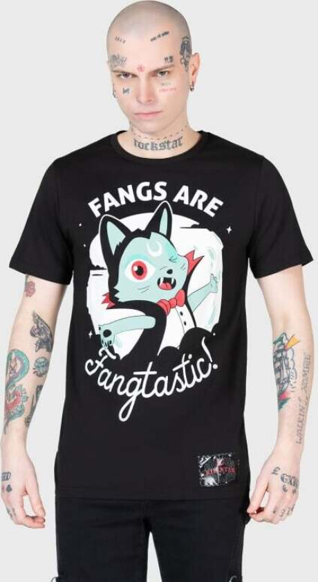 Goth T-skjorte - Fangtasy T-Shirt - XS til M - Unisex - svart
