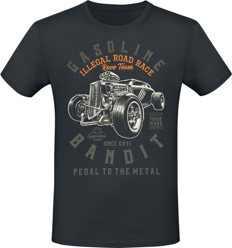 Rockabilly T-skjorte - Pedal To The Metal - S til 4XL - Herrer - svart
