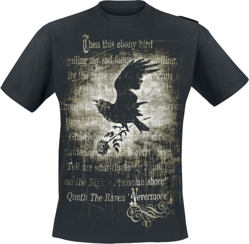 Goth T-skjorte - Nevermore - S til 4XL - Herrer - svart