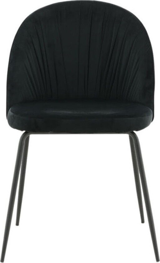Wrinkles spisestuestoler velour svart.