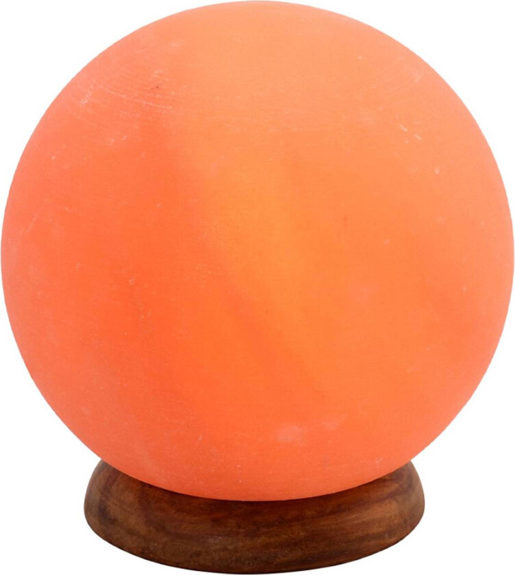 Saltlampe Planet, 2 kg, tresokkel, ravfarget