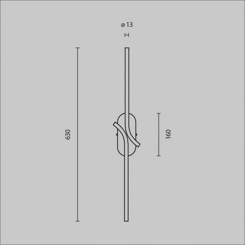 LED-vegglampe RENAISSANCE, messing/messing, høyde 63 cm, 2-fløyet.