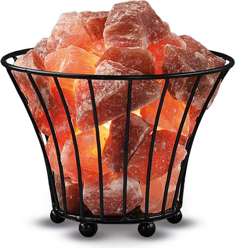 Saltlampe ildkurv liten, svart, ravfarget