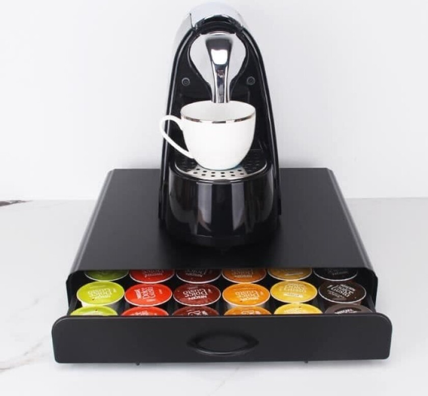 Dolce Gusto kapselholder - Kaffekapselholder - Kapasitet 36 kapsler - Kaffepodholder, oppbevaringsskuffer.