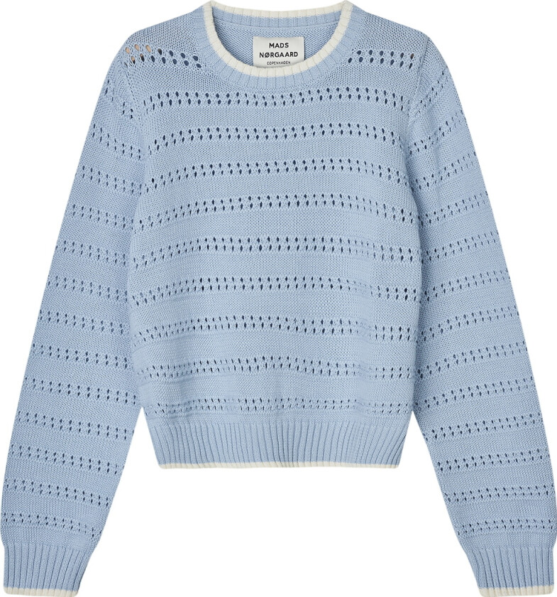 Genser - Strikk - Inga - Kasjmir Blue/Vanilla Ice - - 8 år (128) - Genser