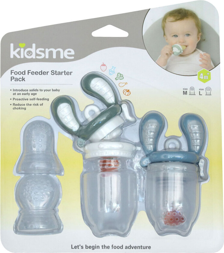 Food Feeder - 2-pack - Grey/Azure - - OneSize - Food Feeder