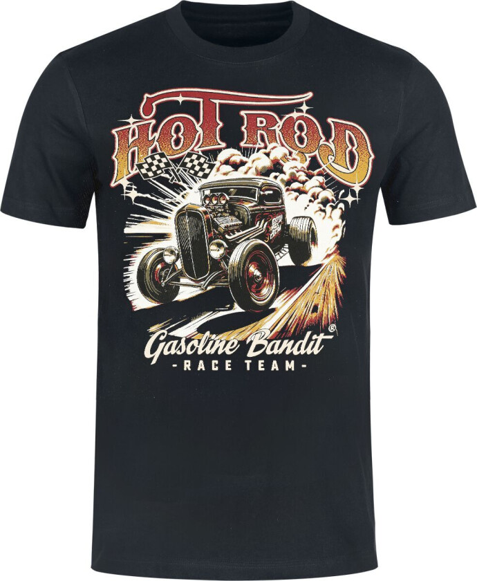 T-skjorte - Hot Rod - S til 4XL - Herrer - svart