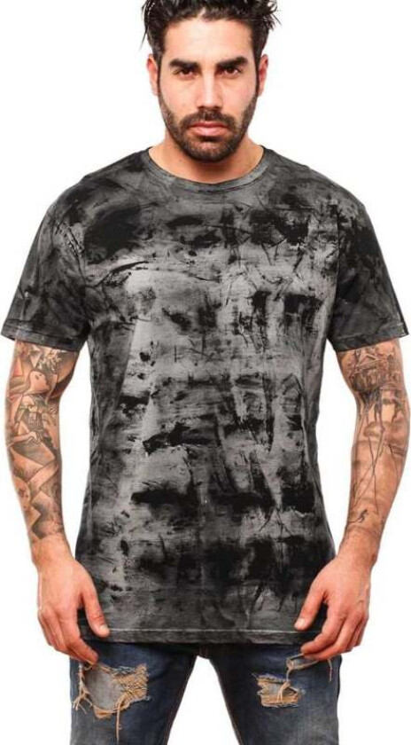 T-skjorte - Spatolato - T-skjorte - S til 3XL - Herrer - svart-grå