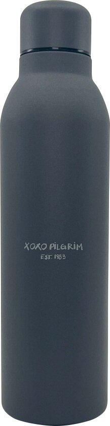 Drikkeflaske i resirkulert stål, 470 ml - mørkegrå