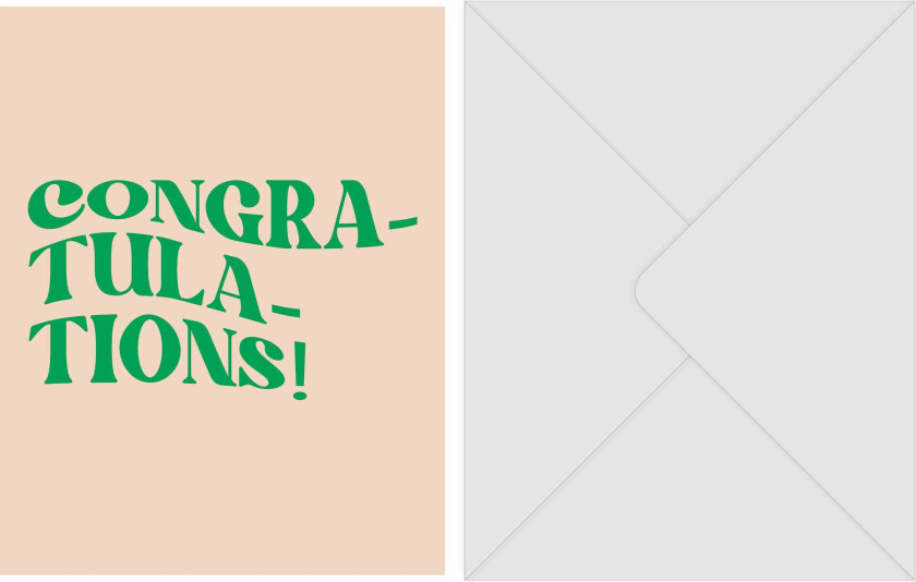 Bilde av Gratulasjonskort, "Congratulations" med konvolutt