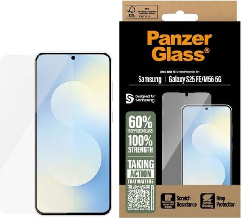 Screen Protector Samsung Galaxy S25 FE 5G | M56 5G | Ultra-Wide Fit