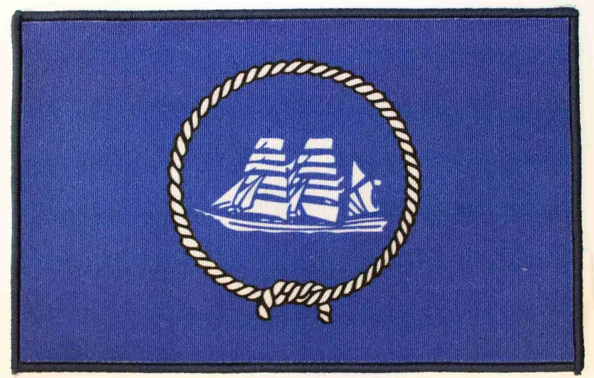 CAL Dørmatte - Seilskute motiv - Blå - 45x70mm