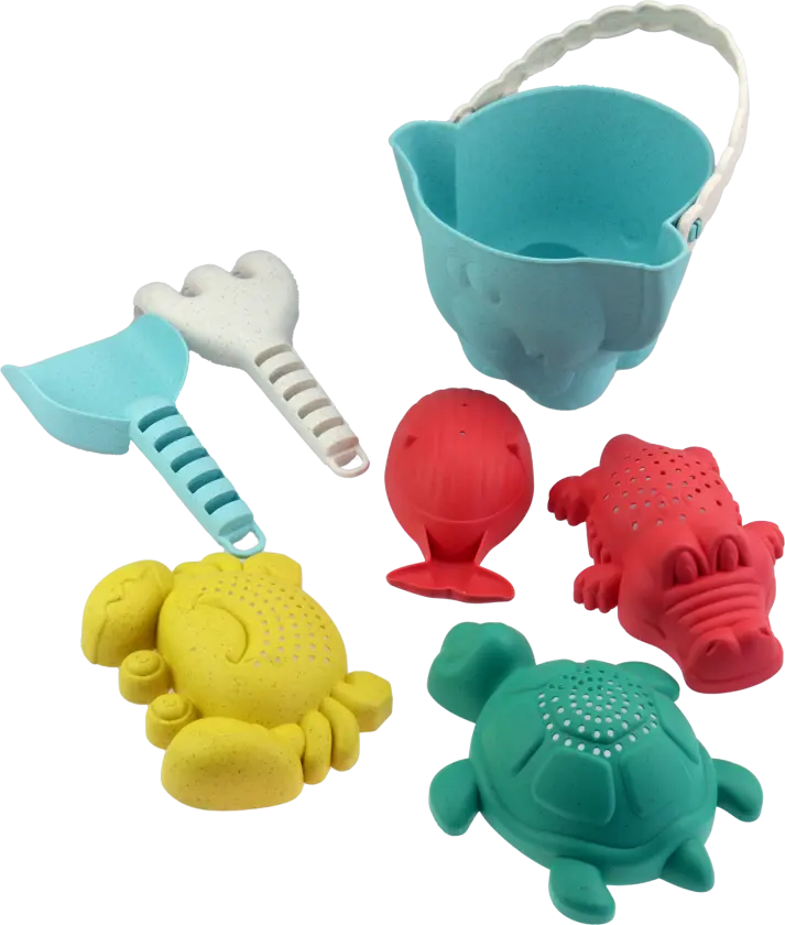 Elefantbøtte - 7 deler - Wheat Straw - Strandleke sett