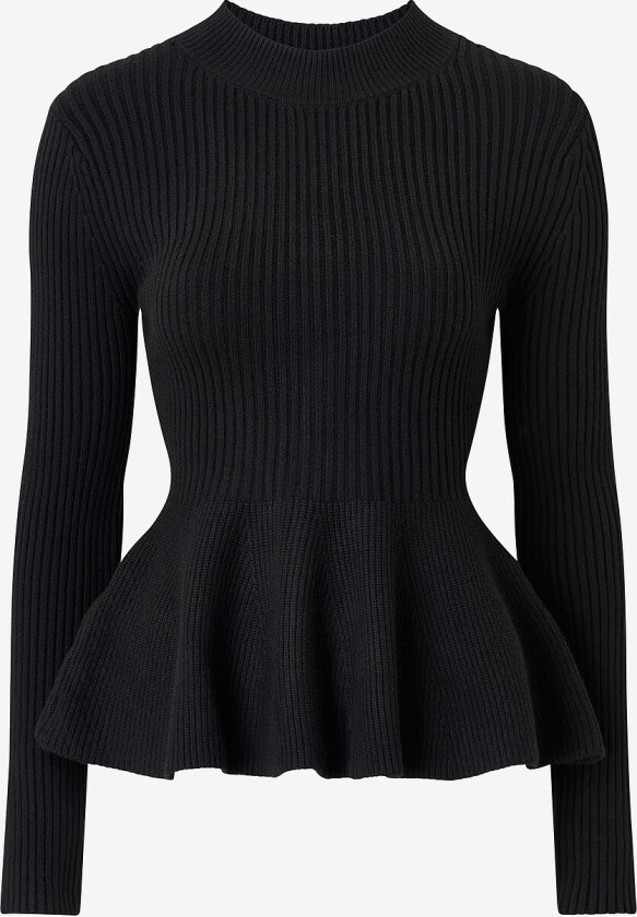 Genser Sweater Peplum - Svart