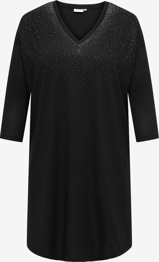 Kjole carAlba 3/4 SL V-neck Abk Dress Jrs - Svart