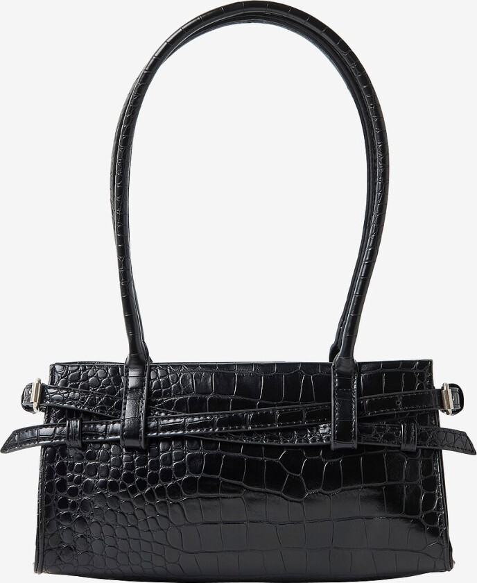 Skulerveske Croco Buckle Shoulder Bag - Svart
