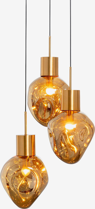 Pendellampe Supernova Amber Tre Ø45cm - Gull