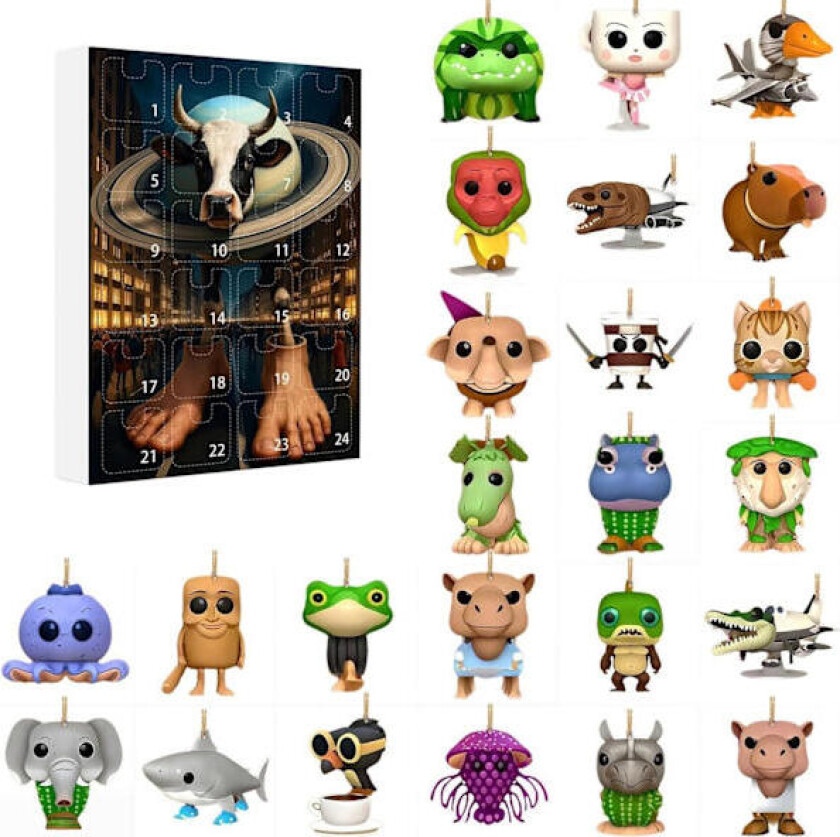 Adventskalender 2025 Tung Tung Tung Sahur, 24-dagers nedtellingskalender, Adventskalenderkolleksjon 2025 Dekorativ gave E
