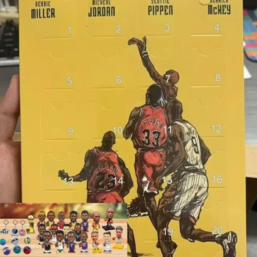 NBA Basketball Julekalender 2024 for Jul - NBA Julekalender 24 Dører Jordan, James, Kobe, etc. A