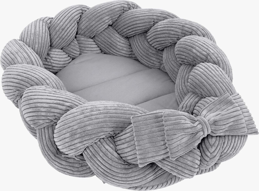 Aesthetic Babynest med Flettet Beskyttelse, Grey - Babynest - Polyester