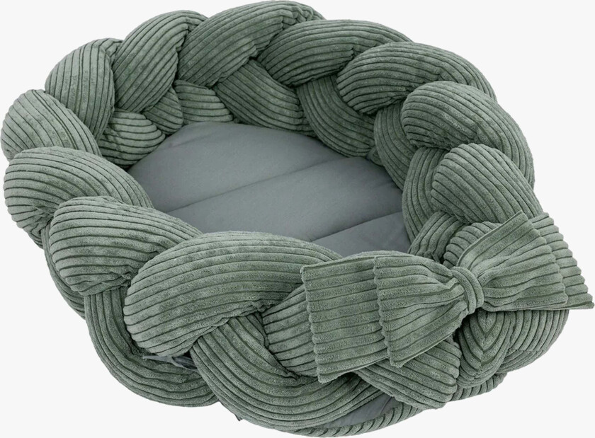 Aesthetic Babynest med Flettet Beskyttelse, Olive Green - Babynest - Polyester