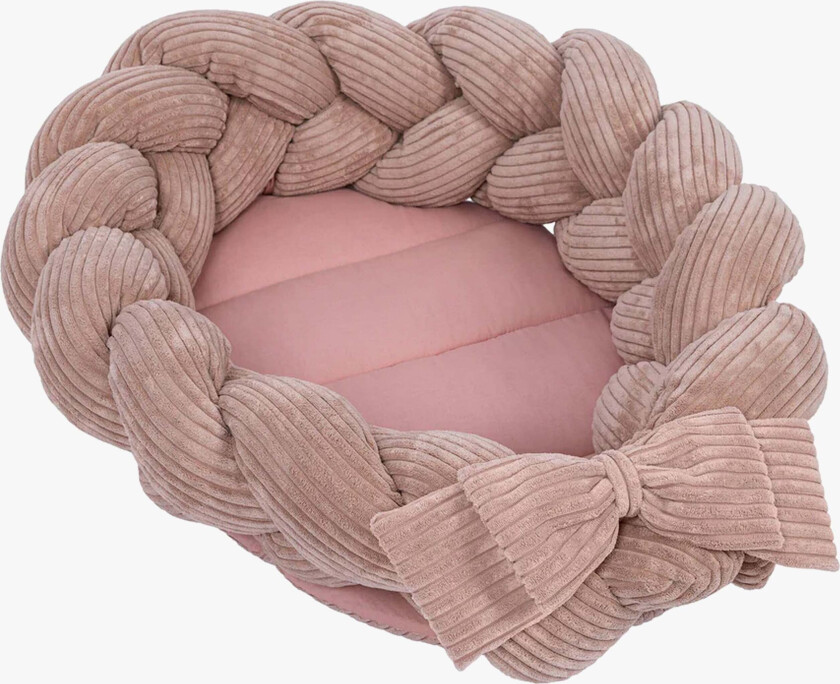 Aesthetic Babynest med Flettet Beskyttelse, Powder Pink - Babynest - Polyester