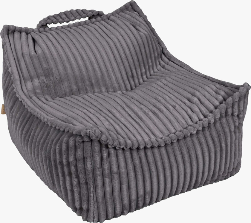 Meowbaby Churros Saccosekk, Jurassic Grey - Sittemøbler - 100% Polyester