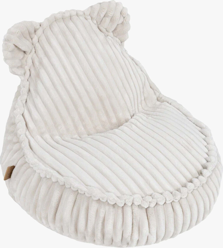 Meowbaby Churros Saccosekk Teddy, Cotton Candy White - Sittemøbler - 100% Polyester