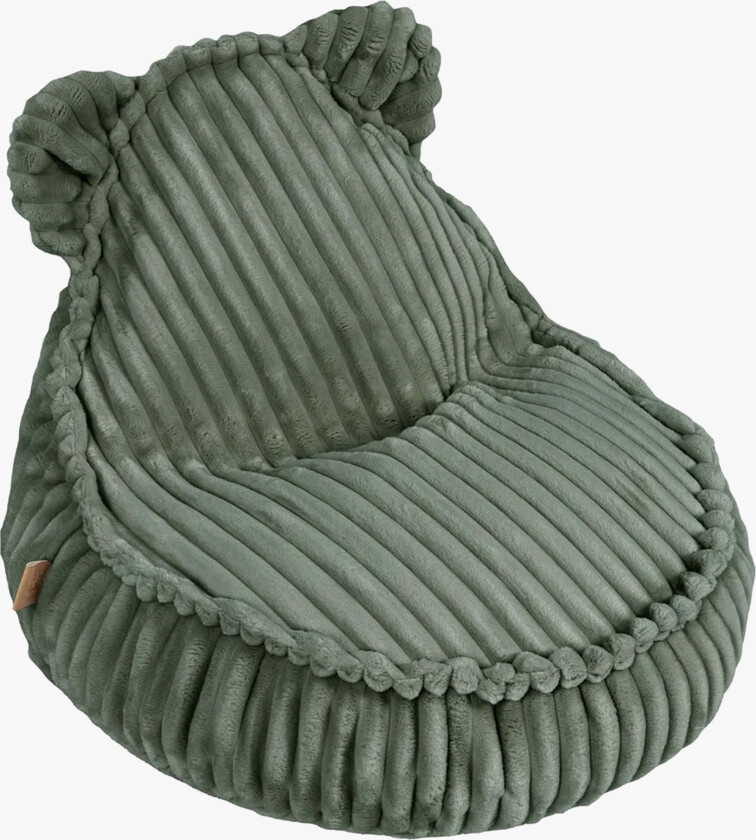 Meowbaby Churros Saccosekk Teddy, Olive Sage Green - Sittemøbler - 100% Polyester