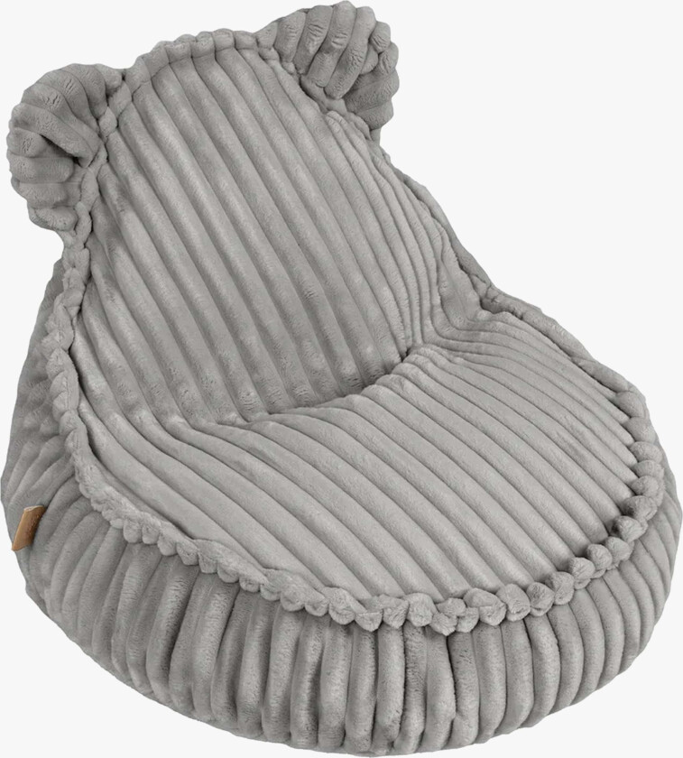 Meowbaby Churros Saccosekk Teddy, Moonstone Grey - Sittemøbler - 100% Polyester