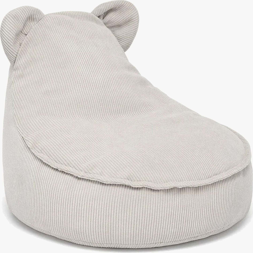 Meowbaby Slimcord Saccosekk Teddy, Grey - Sittemøbler - 100% Polyester