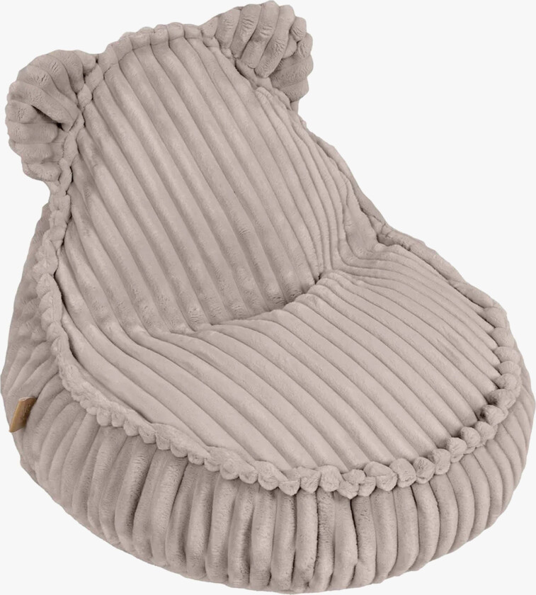 Meowbaby Churros Saccosekk Teddy, Pebble Beige - Sittemøbler - 100% Polyester