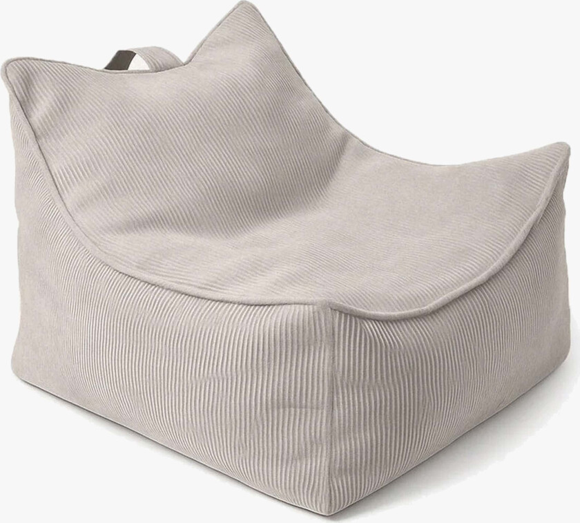 Meowbaby Slimcord Saccosekk, Grey - Sittemøbler - 100% Polyester