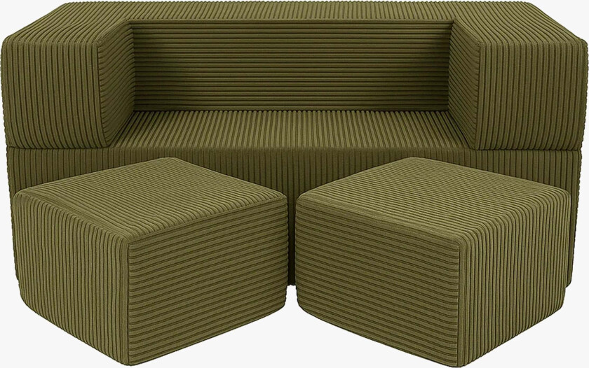 Meowbaby Aesthetic Cube Sofa, Khaki - Sittemøbler - 100% Polyester